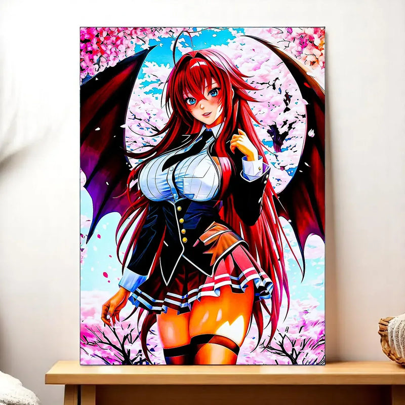 Tableau Rias Gremory High School DxD illustré à la main en Anjou