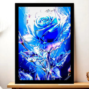 Cadre Noir Rose Bleue