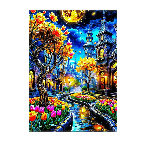 Tableau Jardin Fleuri – 10x15 cm
