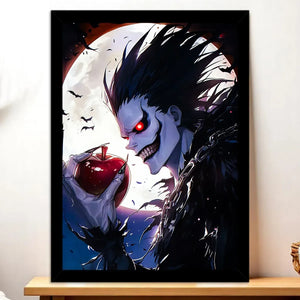Cadre Noir Ryuk Death Note illustré à la main en Anjou