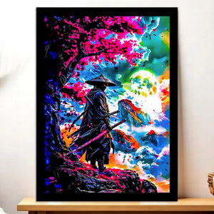 Cadre Samouraï illustré à la main en Anjou