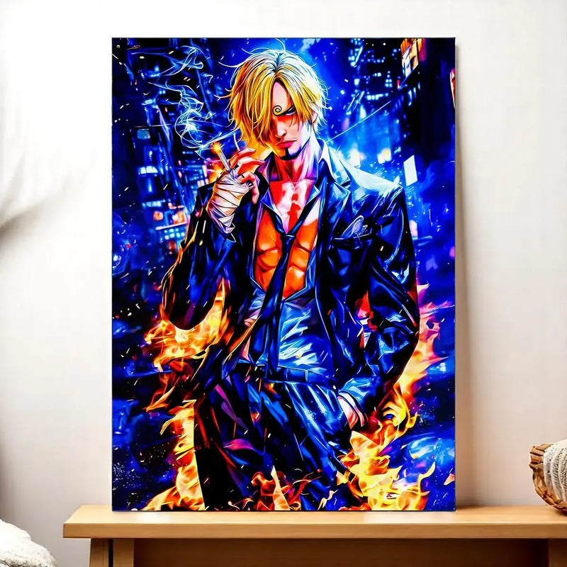 Tableau Sanji One Piece illustré à la main en Anjou