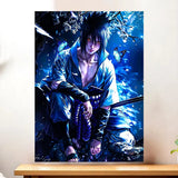 Affiche Sasuke Naruto illustrée à la main en Anjou