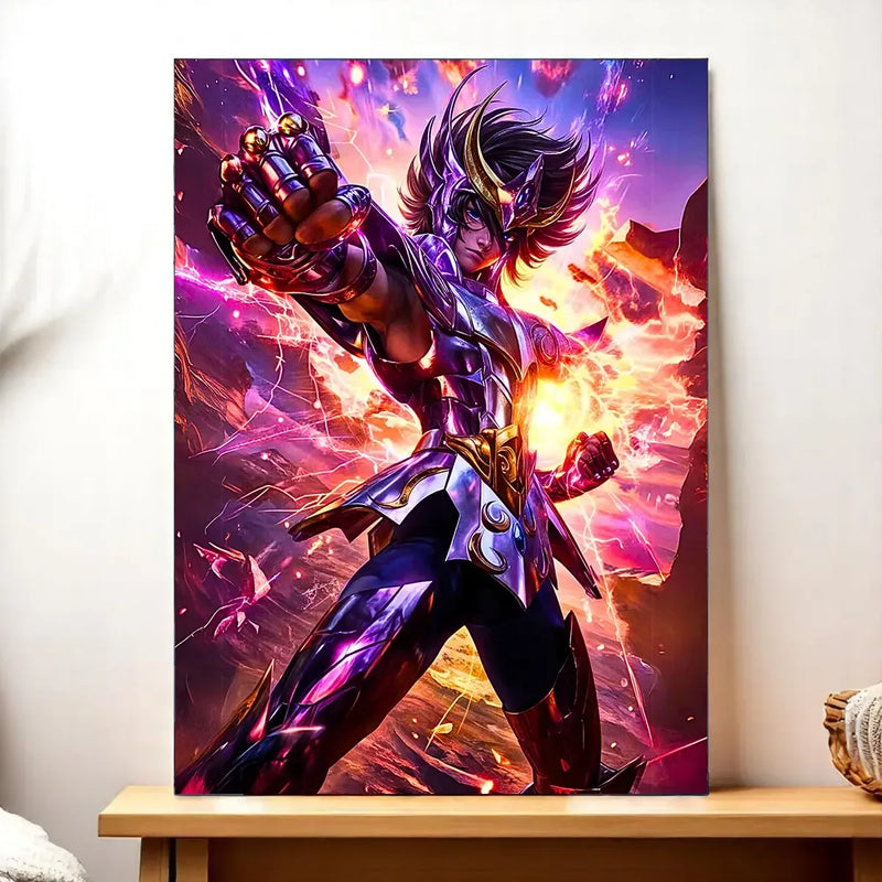 Tableau Seiya de Pégase Saint Seiya illustré à la main en Anjou