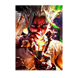 Poster Senku Dr Stone illustré à la main en Anjou