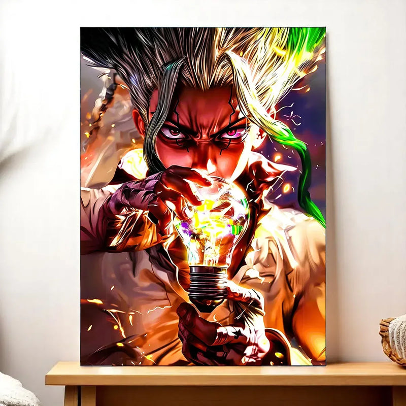 Tableau Senku Dr Stone illustré à la main en Anjou