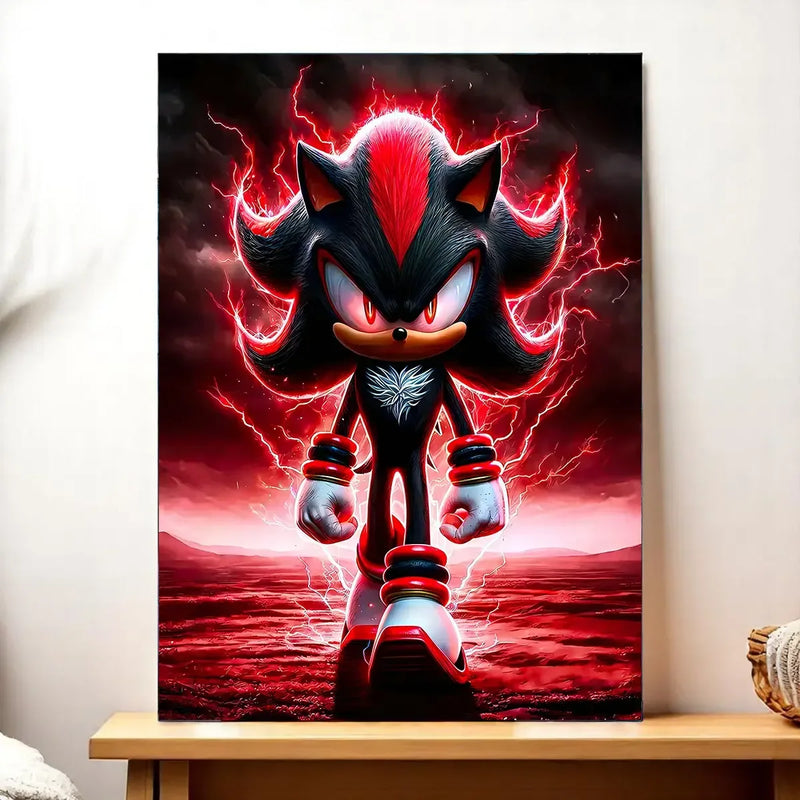 Tableau Shadow the Hedgehog SEGA illustré à la main en Anjou