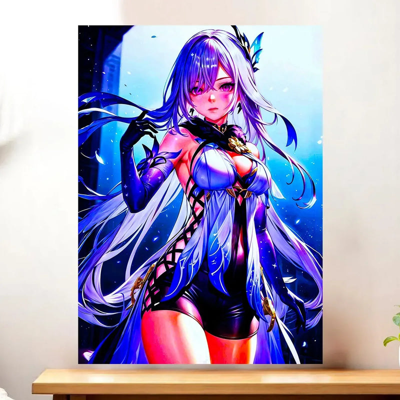Affiche Skirk Genshin Impact illustrée à la main en Anjou