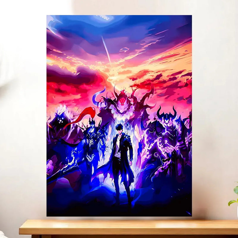 Affiche Solo Leveling Arise illustrée à la main en Anjou