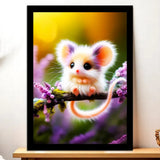 Cadre Noir Souris illustré à la main en Anjou