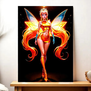 Tableau Stella Winx illustré à la main en Anjou