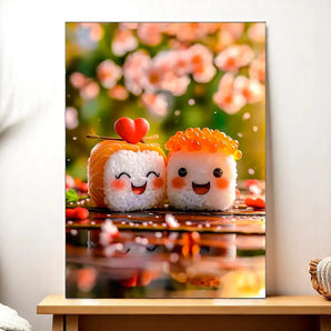 Tableau Sushi illustré à la main en Anjou