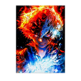 Poster Shoto Todoroki illustré à la main en Anjou