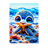 Poster Tortue illustré à la main en Anjou