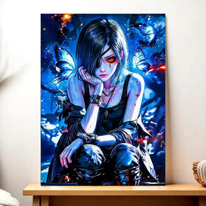 Tableau Touka Tokyo Ghoul illustré à la main en Anjou