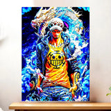 Affiche Trafalgar Law One Piece illustré à la main en Anjou