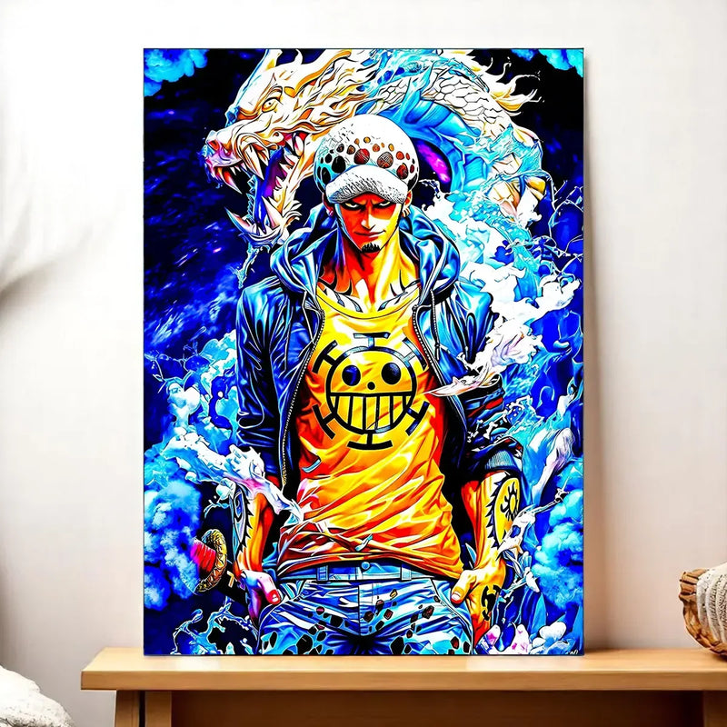 Tableau Trafalgar Law One Piece illustré à la main en Anjou
