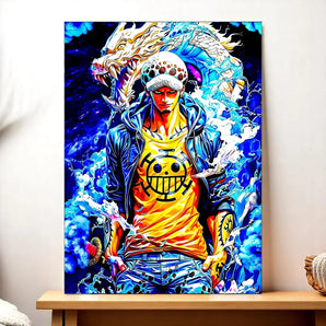 Tableau Trafalgar Law One Piece illustré à la main en Anjou