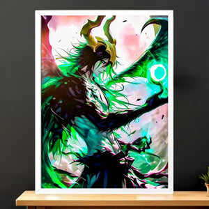 Cadre Blanc Ulquiorra Schiffer Bleach illustré à la main en Anjou