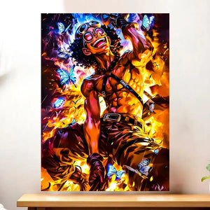 Affiche Usopp inspirée de One Piece illustrée à la main en Anjou
