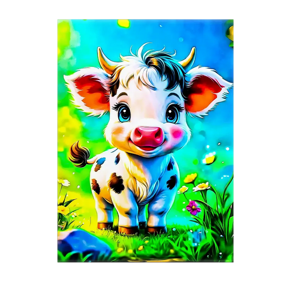 Tableau Petite Vache – 10x15 cm