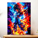 Affiche Vegeta SSJ4 Dragon Ball GT illustrée à la main en Anjou