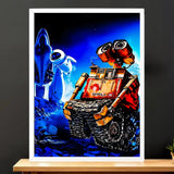 Cadre Blanc WALL-E illustré à la main en Anjou