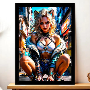 Poster Xilonen Genshin Impact illustré à la main en Anjou