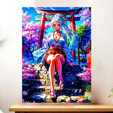 Affiche Yamato One Piece illustrée à la main en Anjou