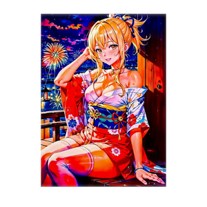 Poster Yoimiya Genshin Impact illustré à la main en Anjou