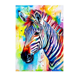 Poster Zèbre Coloré