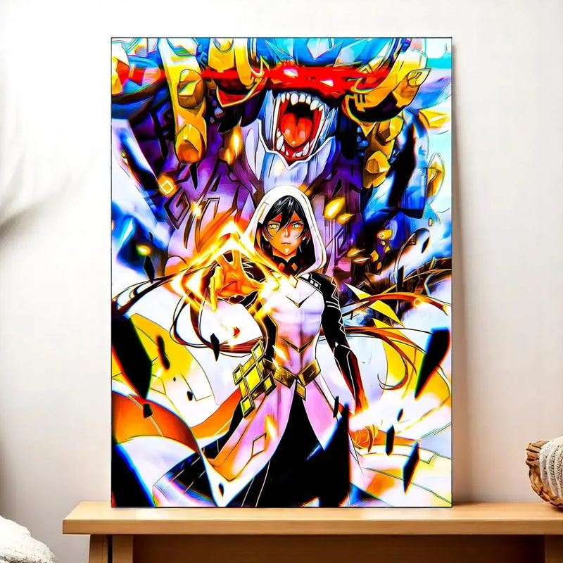 Tableau Zhongli Genshin Impact illustré à la main en Anjou