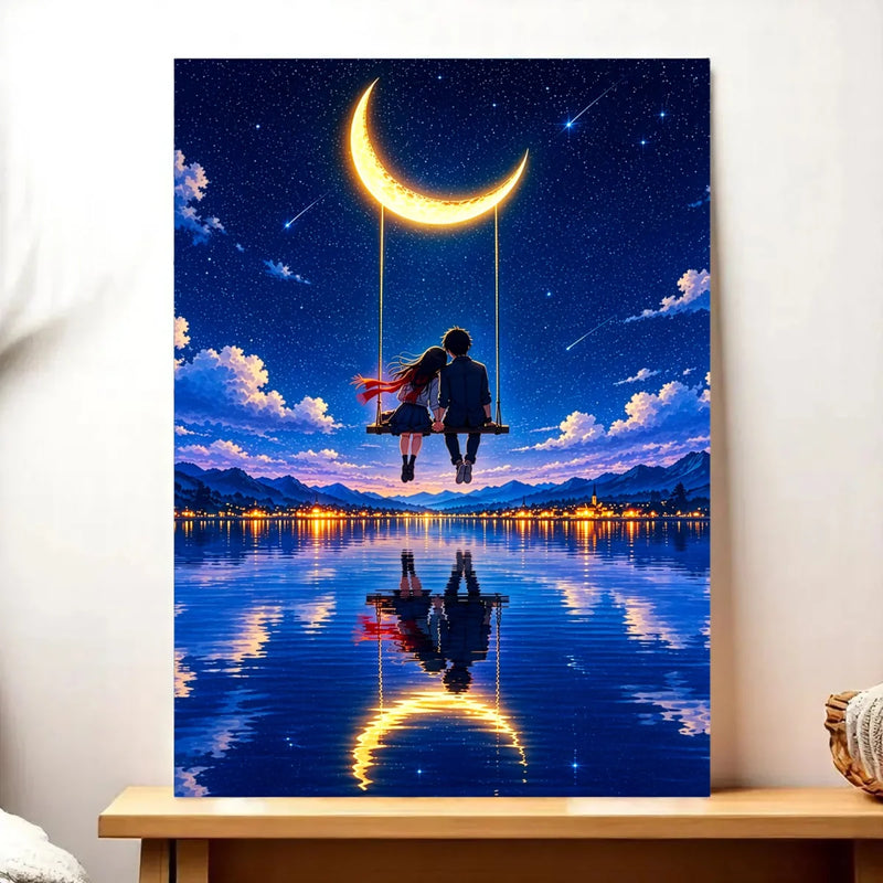 Tableau Saint-Valentin illustré à la main en Anjou
