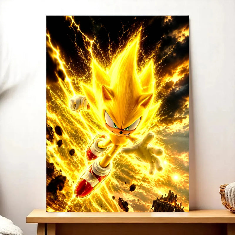 Tableau Super Sonic illustré à la main en Anjou