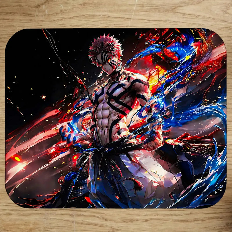 Tapis de Souris Akaza Demon Slayer illustré à la main en Anjou