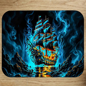 Tapis de Souris Bateau Pirate illustré à la main en Anjou