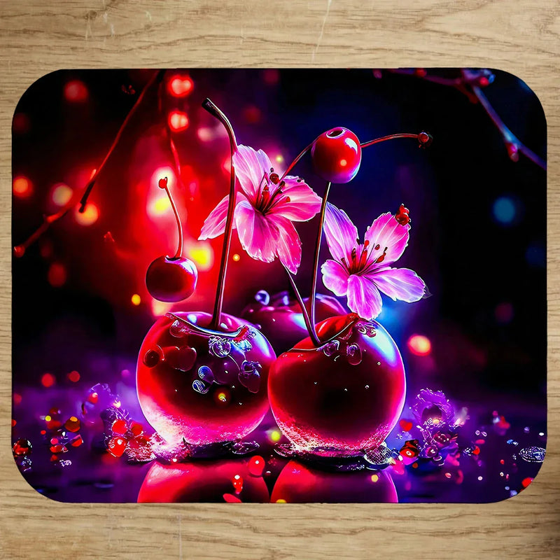 Tapis de Souris Cerise illustré à la main en Anjou