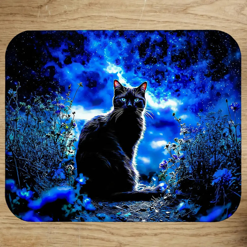 Tapis de Souris Chat Noir illustré à la main en Anjou