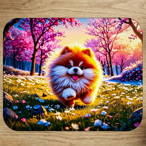 Tapis de Souris Chien Fluffy illustré à la main en Anjou