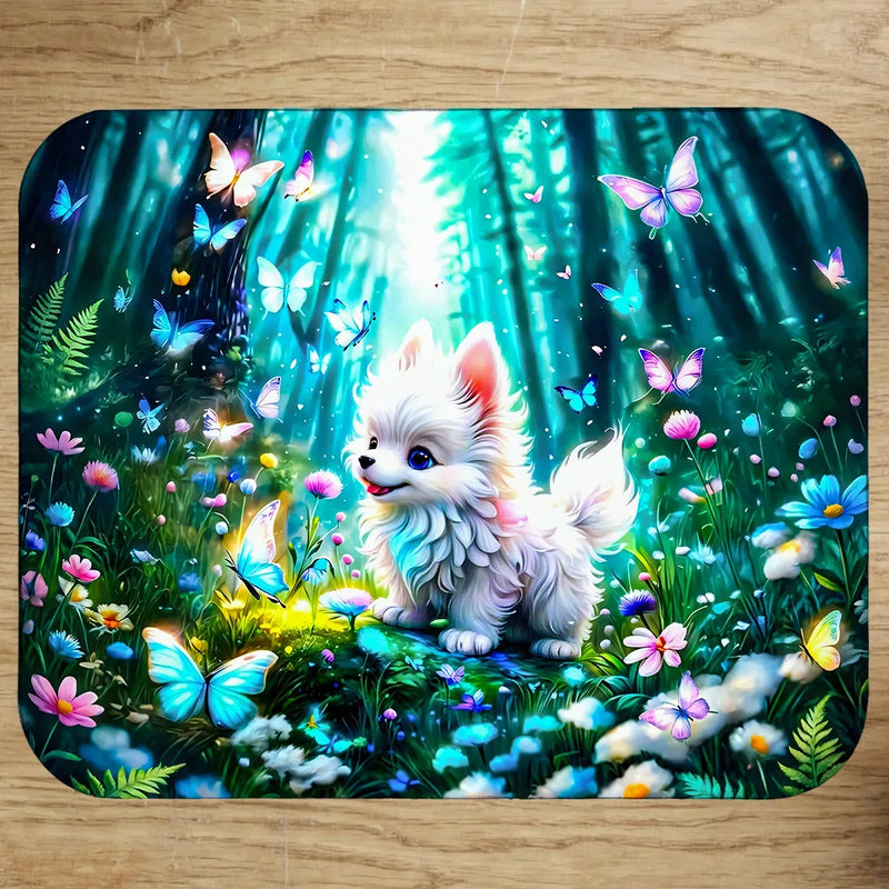 Tapis de Souris Chien Papillon illustré à la main en Anjou