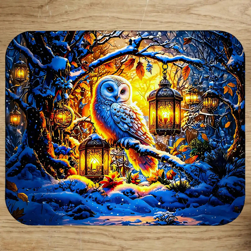 Tapis de Souris Chouette illustré à la main en Anjou