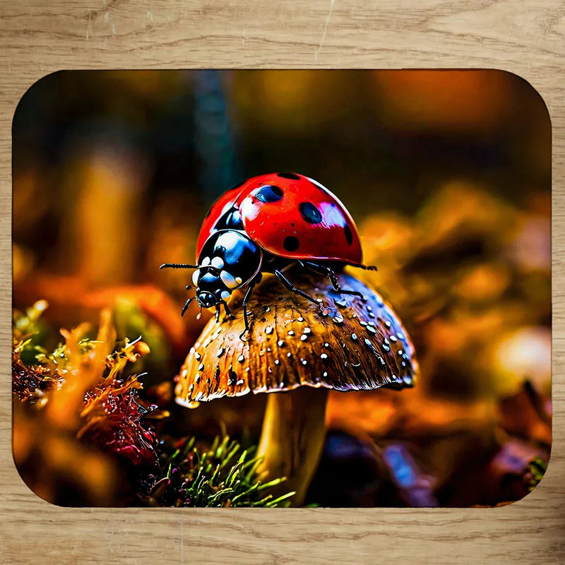 Tapis de Souris Coccinelle illustré à la main en Anjou