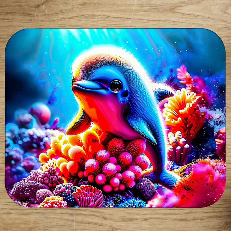 Tapis de Souris Dauphin illustré à la main en Anjou