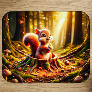 Tapis de Souris Écureuil Forêt illustré à la main en Anjou