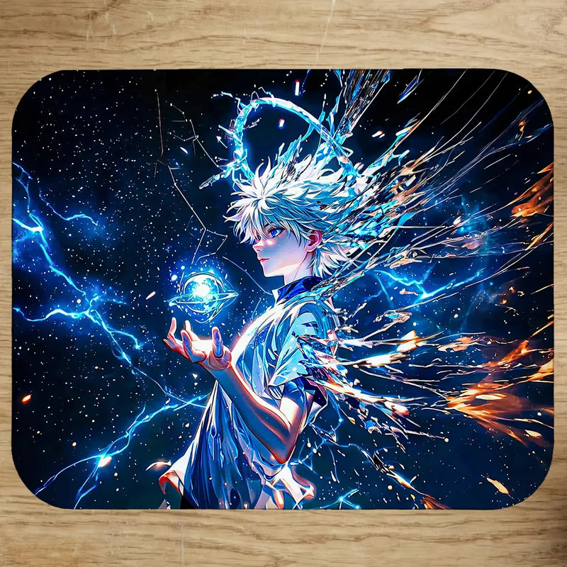 Tapis Kirua Hunter x Hunter illustré à la main en Anjou