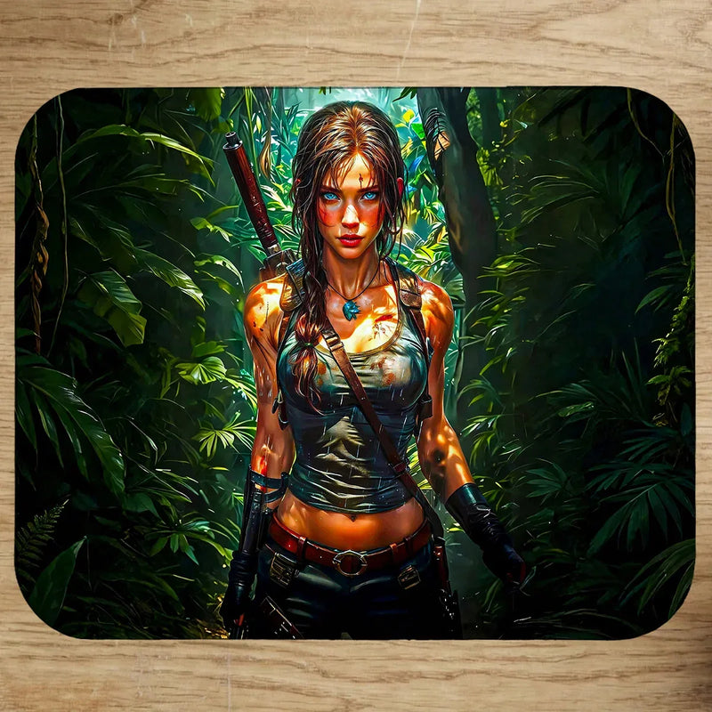 Tapis de Souris Lara Croft illustré à la main en Anjou