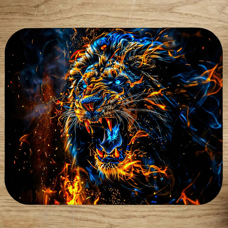 Tapis de Souris Tête de Lion illustré à la main en Anjou