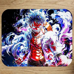Tapis de Souris Luffy Gear 5 One Piece illustré à la main en Anjou