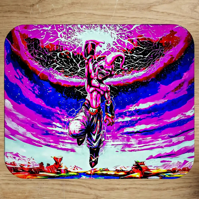 Tapis Majin Boo Dragon Ball illustré à la main en Anjou