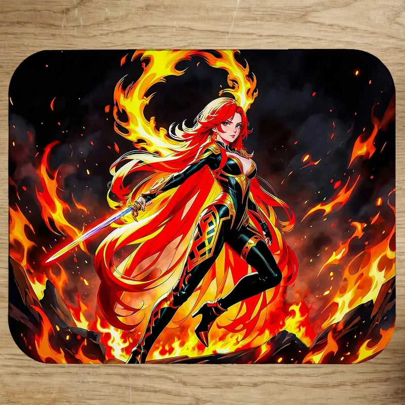 Tapis de Souris Mavuika Genshin Impact illustré à la main en Anjou